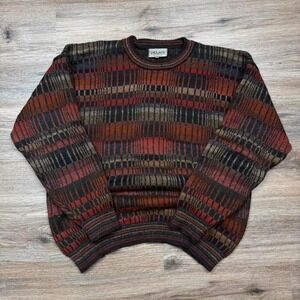 100% alpaca wool intiwara hand made patterned crewneck sweater